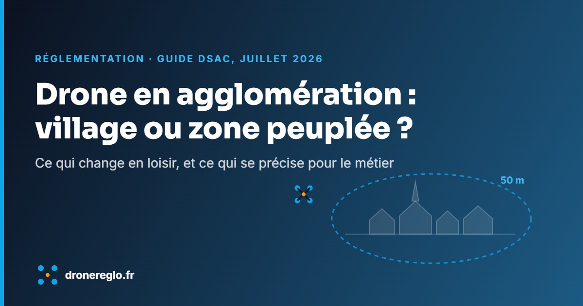 Drone en agglomération et zone peuplée : ce que précise le guide DSAC de juillet 2026