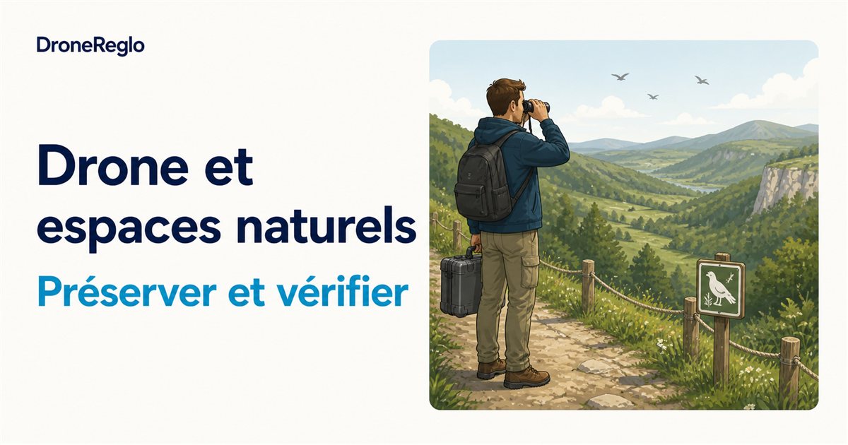 Observation respectueuse de la nature, drone rangé.