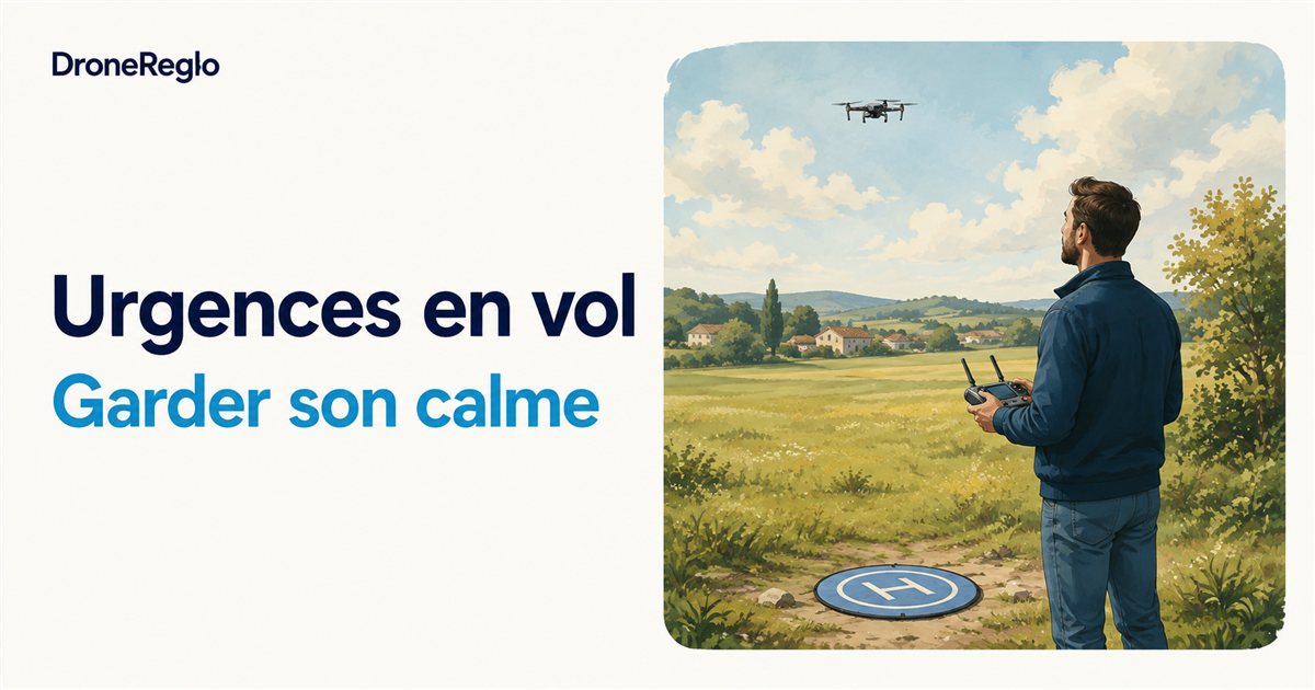 Un télépilote garde son calme et surveille son drone en vol.