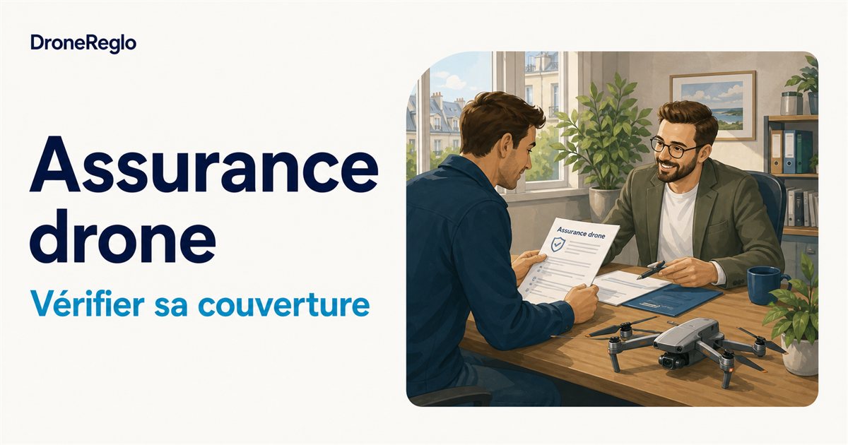 Un télépilote vérifie ses documents et sa couverture assurance.