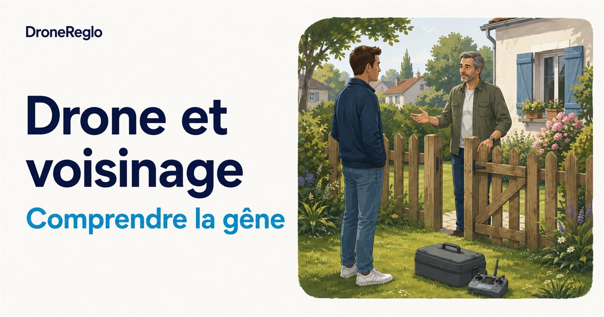Un télépilote échange calmement avec un voisin.