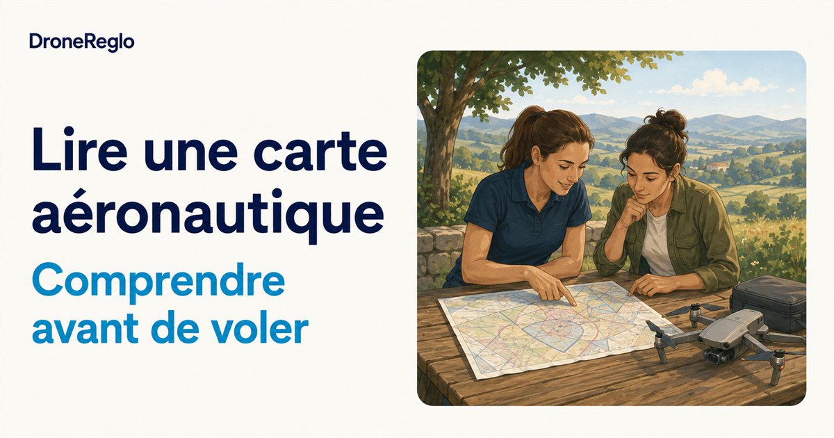 Un télépilote étudie une carte avant son vol.