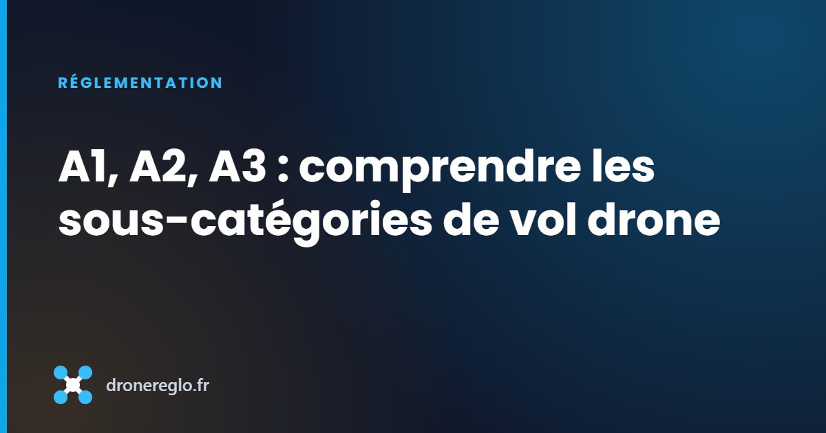 A1, A2, A3 : comprendre les sous-catégories de vol drone