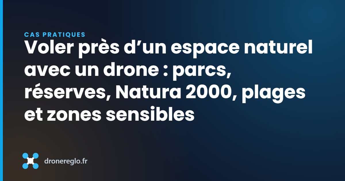 Voler près d’un espace naturel avec un drone : parcs, réserves, Natura 2000, plages et zones sensibles
